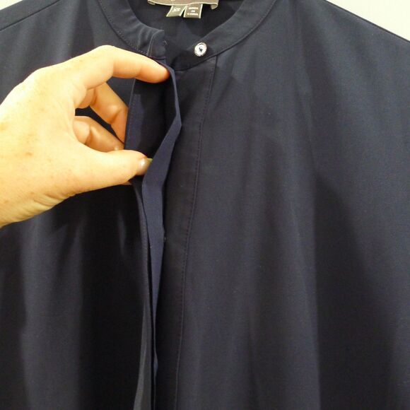 Vince Cap Sleeve Shift Dress With Pockets - Navy XS - Picture 4 of 8